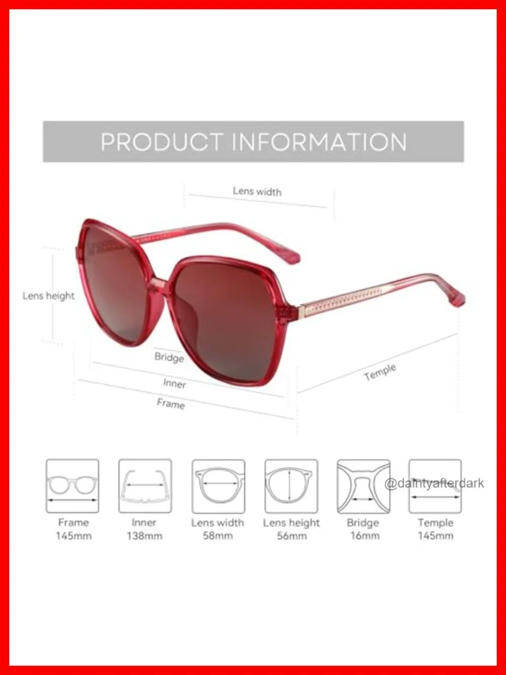 Oversized Square Polarized Sunglasses UV400 Protection Women Vintage Shades